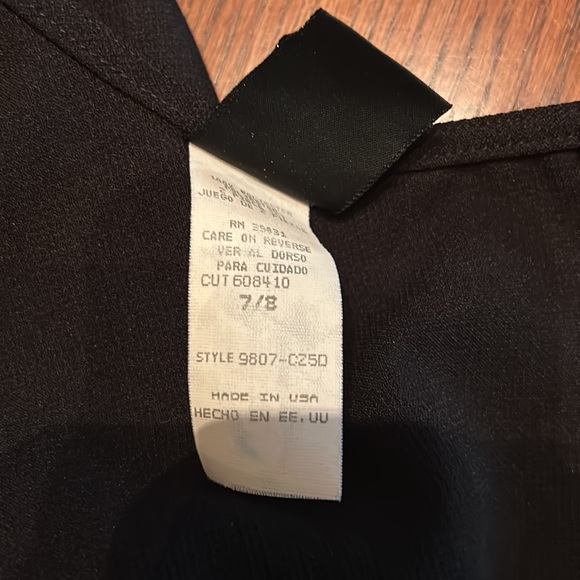 Black Tank Dress Fitted Size 7/8 - Picture 9 of 14